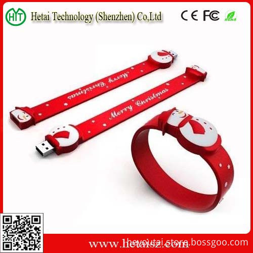 Custom Promotional Wristband USB Flash Drive with Silicon Material